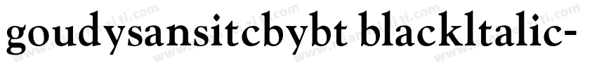 goudysansitcbybt blackltalic字体转换